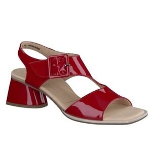 New Paul Green Patent Tanya Slingback Sandal in Red Patent Size 4 / US 6.5